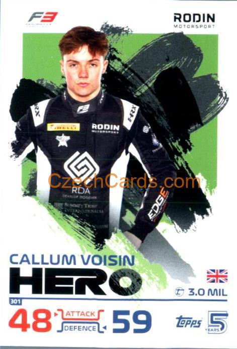 Callum Voisin F3 Hero 2024 Topps Turbo Attax #301