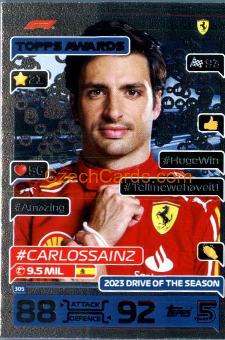 Carlos Sainz Topps Awards 2024 Topps Turbo Attax #305