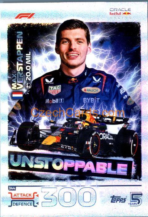 Max Verstappen Unstoppable 2024 Topps Turbo Attax #344