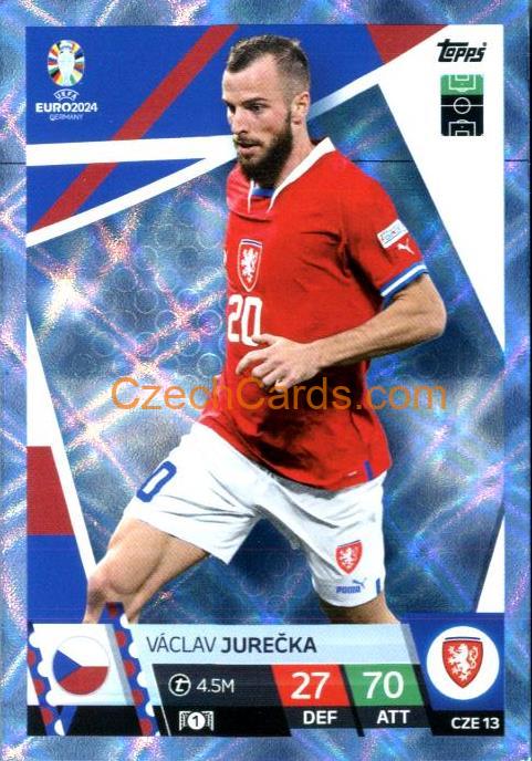 Václav Jurečka 2024 EURO Match Attax crystal parallel #CZE13