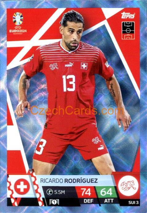 Ricardo Rodríguez 2024 EURO Match Attax crystal parallel #SUI3