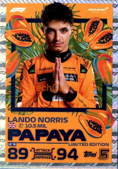 Lando Norris 2024 Topps Turbo Attax Limited #LE16