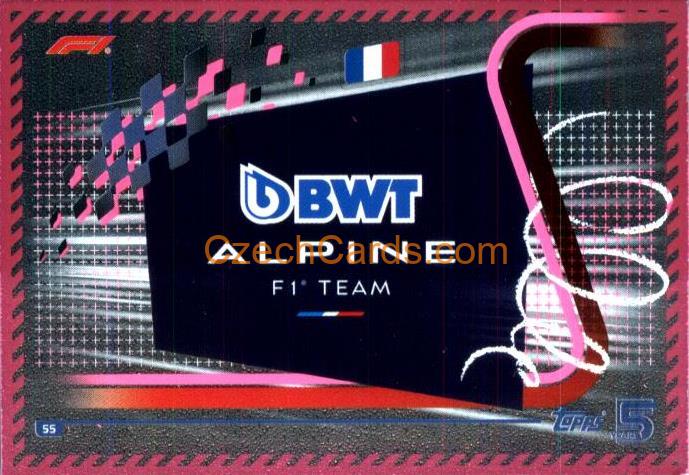 Team Logo Alpine 2024 Topps Turbo Attax Purple Parallel #55