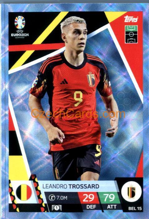 Leandro Trossard 2024 EURO Match Attax crystal parallel #BEL15