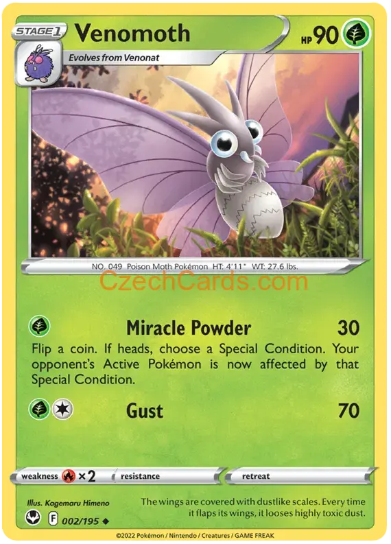 Venomoth 002/195 uncommon Pokémon Card