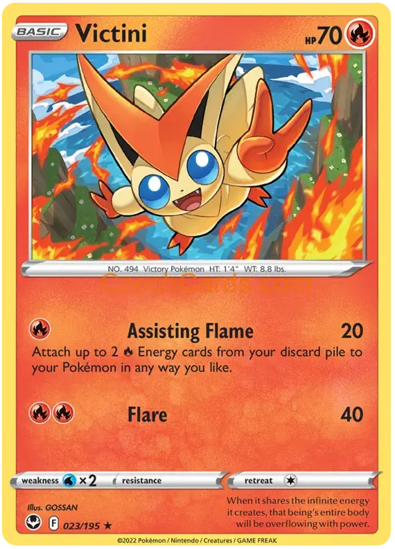 Victini 023/195 rare Pokémon Card