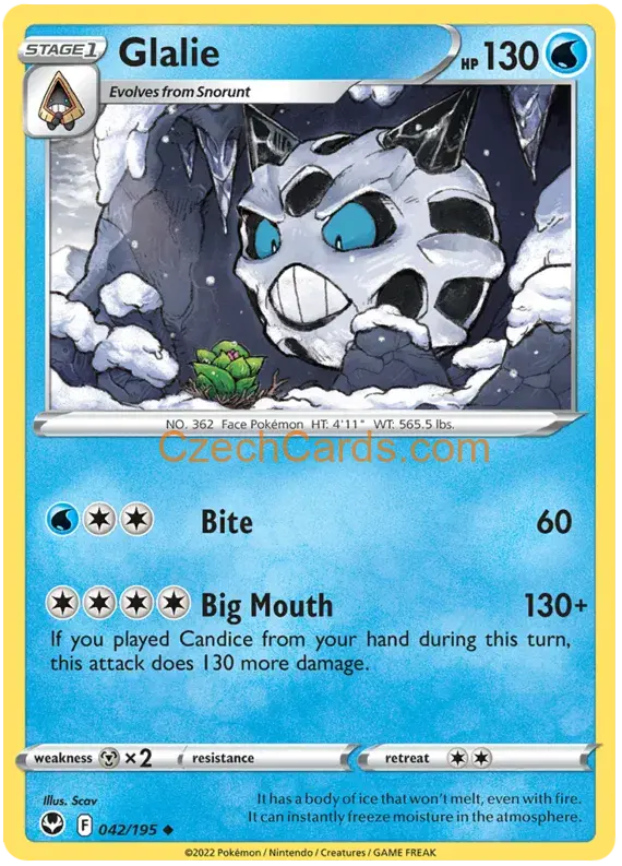 Glalie 042/195 uncommon Pokémon Card