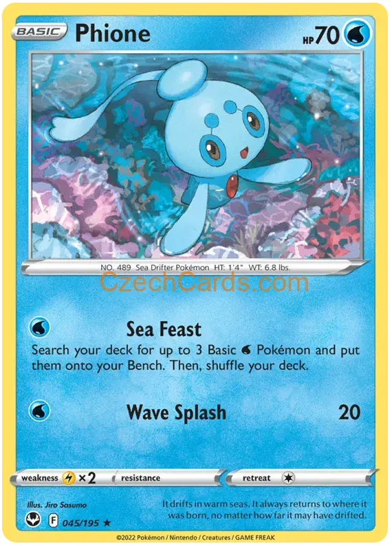 Phione 045/195 rare Pokémon Card
