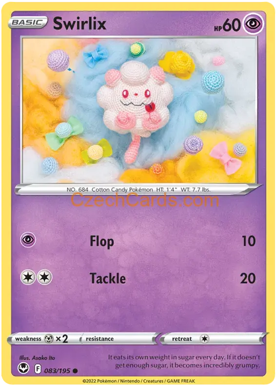 Swirlix 083/195 common Pokémon Card
