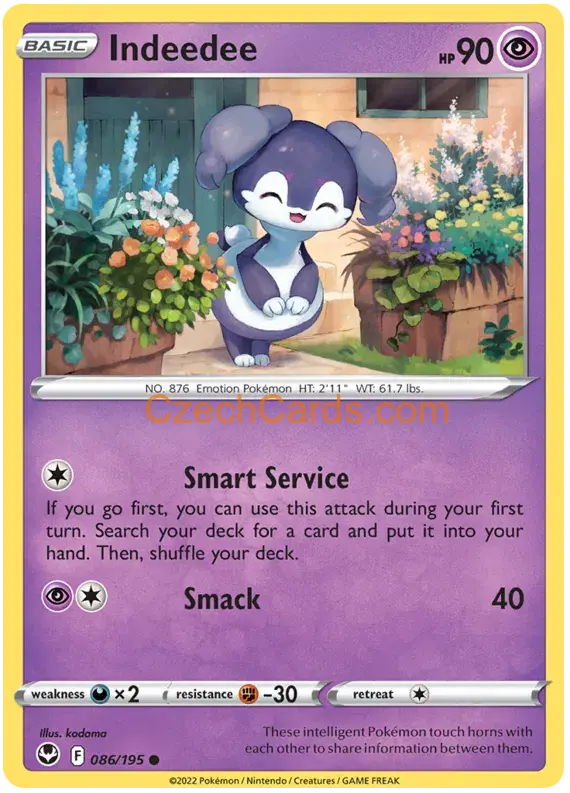 Indeedee 086/195 common Pokémon Card