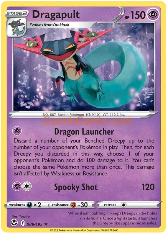 Dragapult 089/195 rare Pokémon Card
