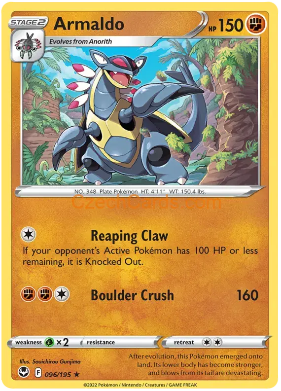 Armaldo 096/195 rare Pokémon Card