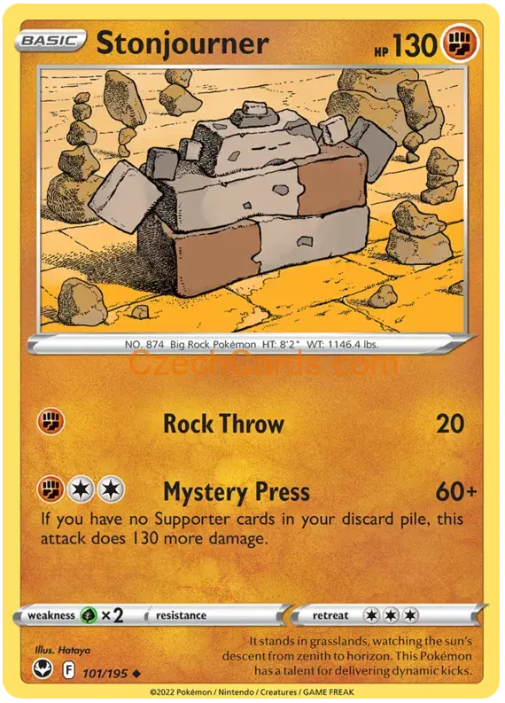Stonjourner 101/195 uncommon Pokémon Card