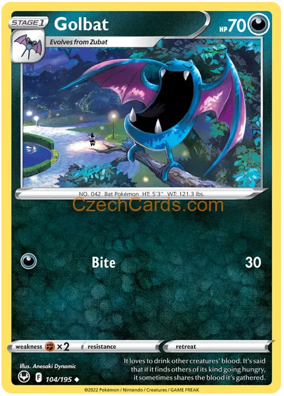 Golbat 104/195 uncommon Pokémon Card