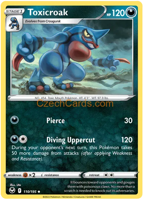 Toxicroak 110/195 uncommon Pokémon Card