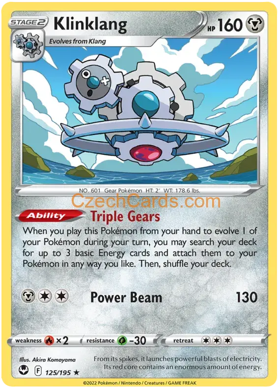 Klinklang 125/195 rare Pokémon Card