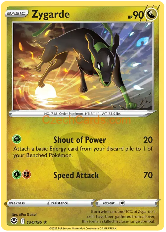 Zygarde 134/195 rare Pokémon Card