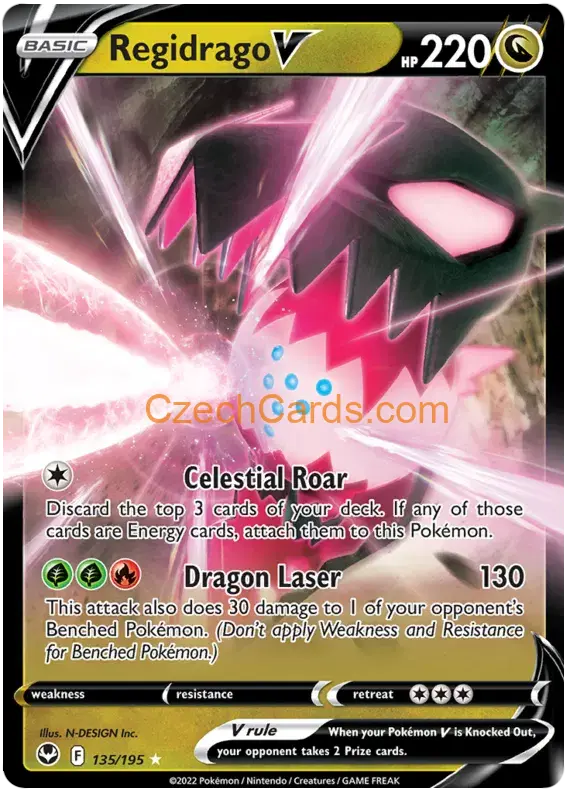 Regidrago V 135/195 rare Pokémon Card