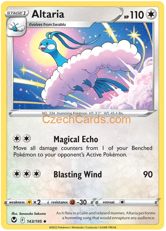 Altaria 143/195 uncommon Pokémon Card