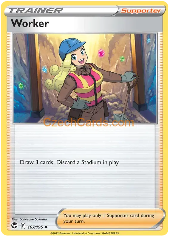 Worker 167/195 uncommon Pokémon Card