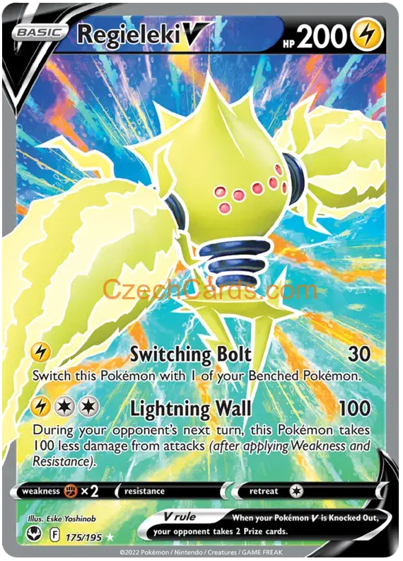 Regieleki V 175/195 ultra rare Pokémon Card