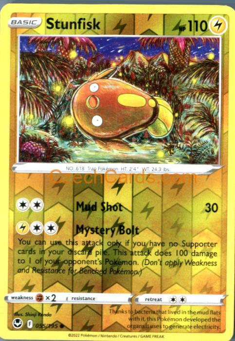 Stunfisk 055/195 common reverse holo Pokémon Card