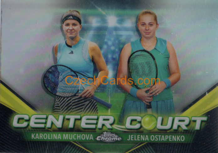 Karolina Muchova / Jelena Ostapenko 2024 Topps Chrome Tennis Center Court #CCC-MO