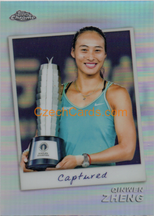Qinwen Zheng 2024 Topps Chrome Tennis Captured #CTD-QZ