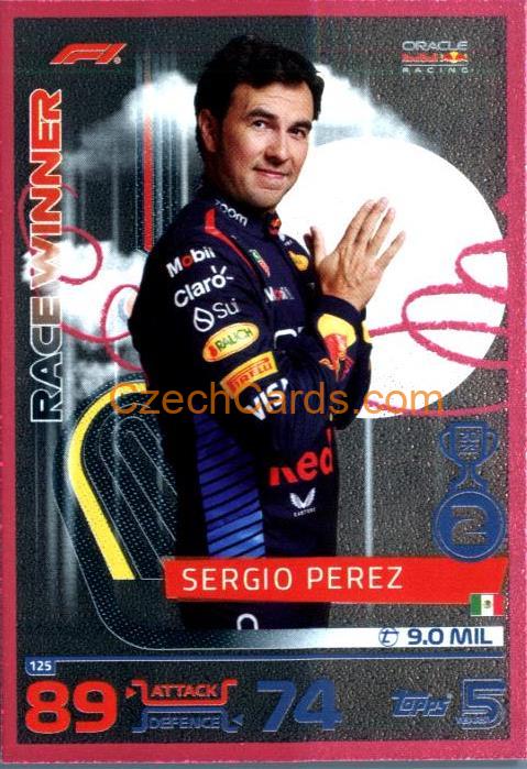 Sergio Perez F1 Race Winner 2023 2024 Topps Turbo Attax purple #125