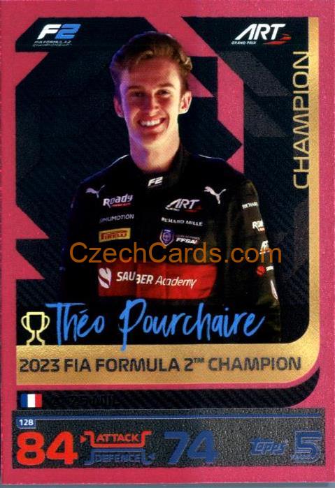 Theo Pourchaire Champion Card 2024 Topps Turbo Attax #128