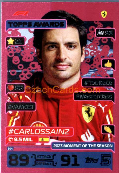 Carlos Sainz Topps Awards 2024 Topps Turbo Attax purple #304