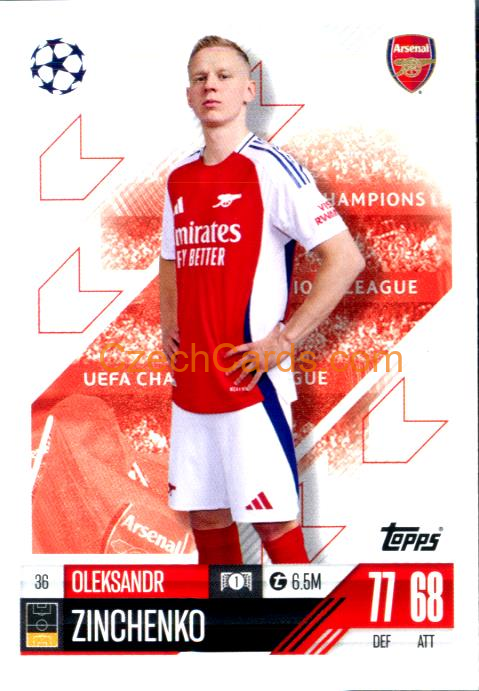 Oleksandr Zinchenko 2024/25 Match Attax #36