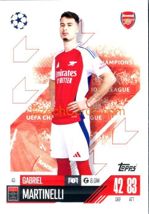 Gabriel Martinelli 2024/25 Match Attax #43