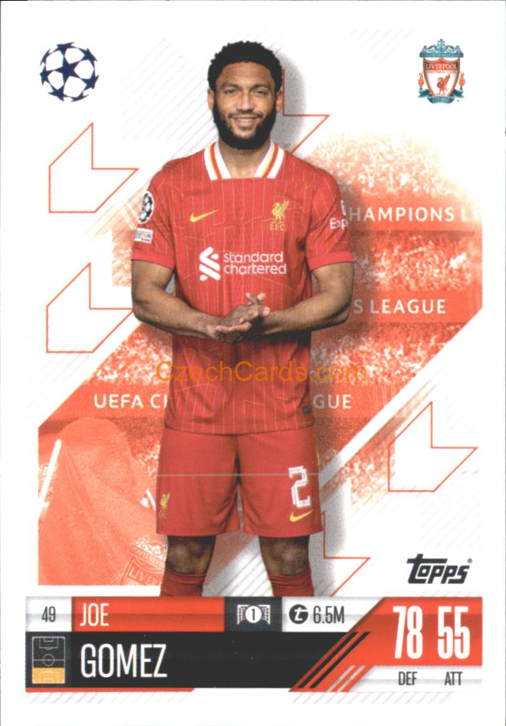 Joe Gomez 2024/25 Match Attax #49