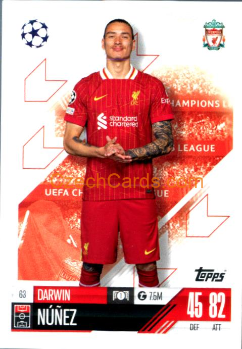 Darwin Núñez 2024/25 Match Attax #63
