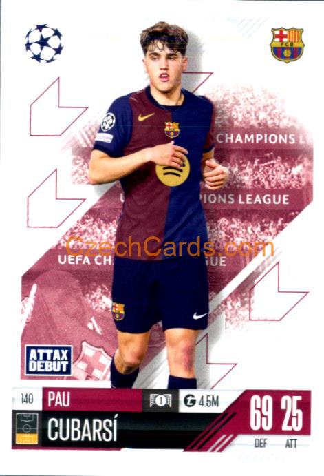 Pau Cubarsi 2024/25 Match Attax #140