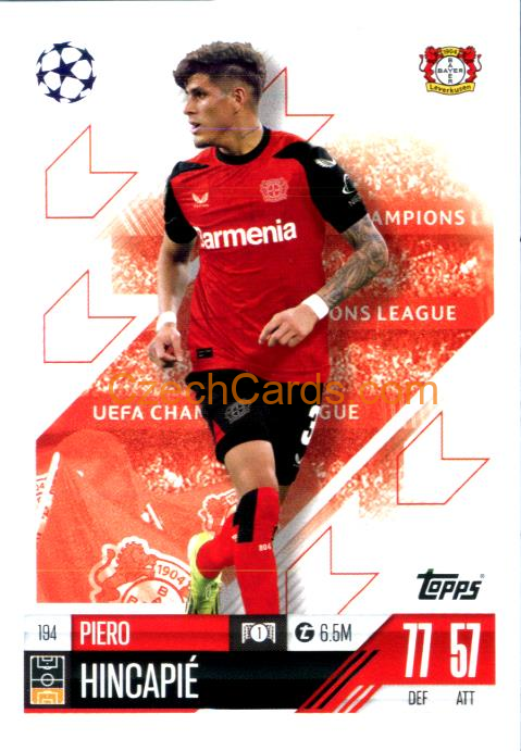 Piero Hincapie 2024/25 Match Attax #194