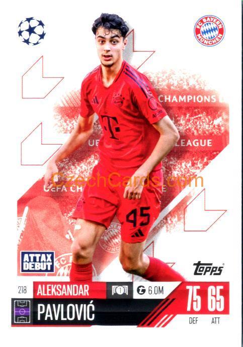 Aleksandar Pavlovic 2024/25 Match Attax #218