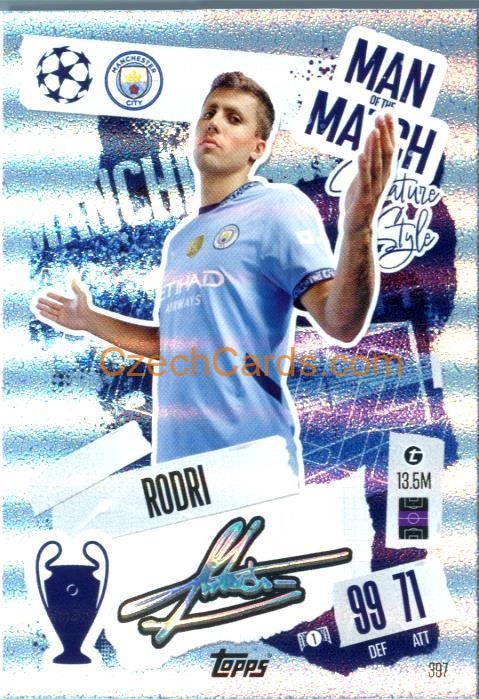 Rodri 2024/25 Match Attax Man of the Match #397