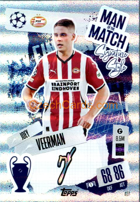 Joey Veerman 2024/25 Match Attax Man of the Match #407