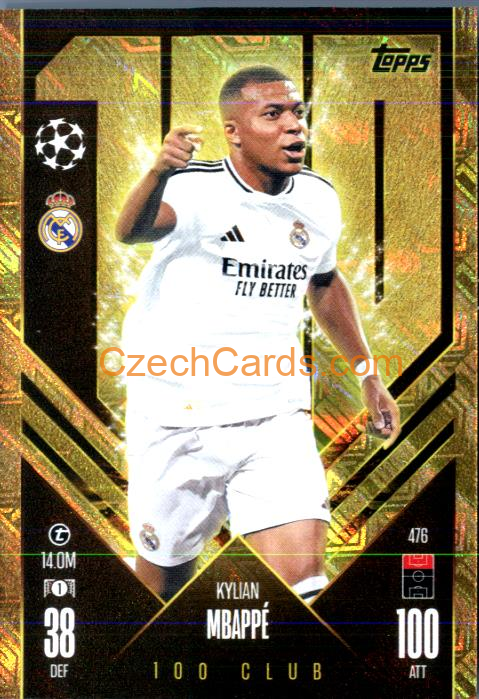 Kylian Mbappé 2024/25 Match Attax 100 Club #476