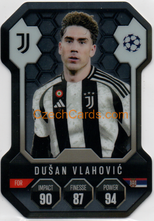 Dušan Vlahović 2024/25 Match Attax Chrome Pro Elite Shield #SH15