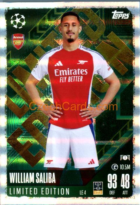 William Saliba 2024/25 Match Attax Limited Edition #LE4
