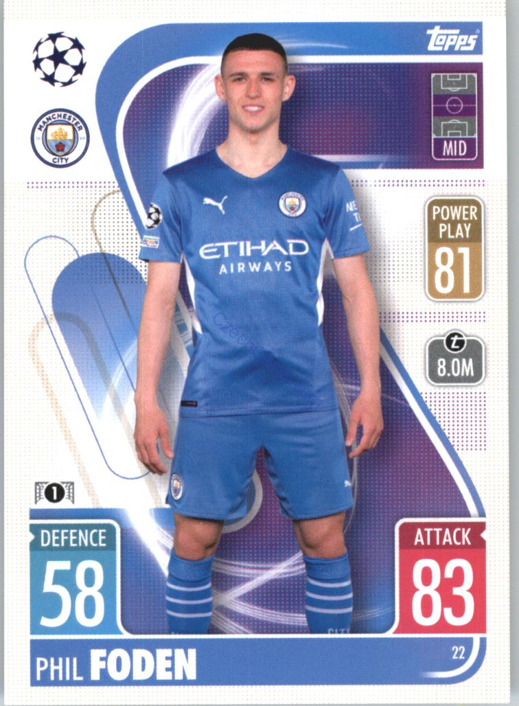 Phil Foden Topps Match Attax 2021/22 #22