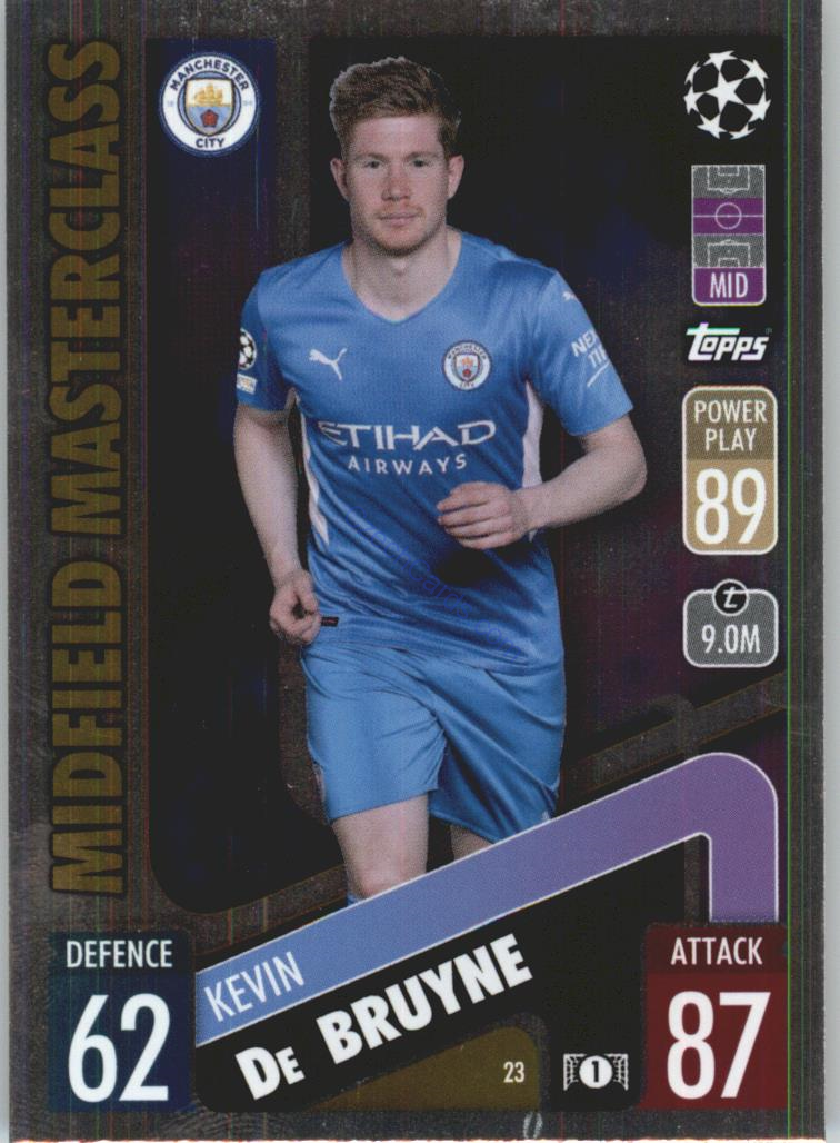 Kevin De Bruyne Topps Match Attax 2021/22 Midfield Masterclass #23