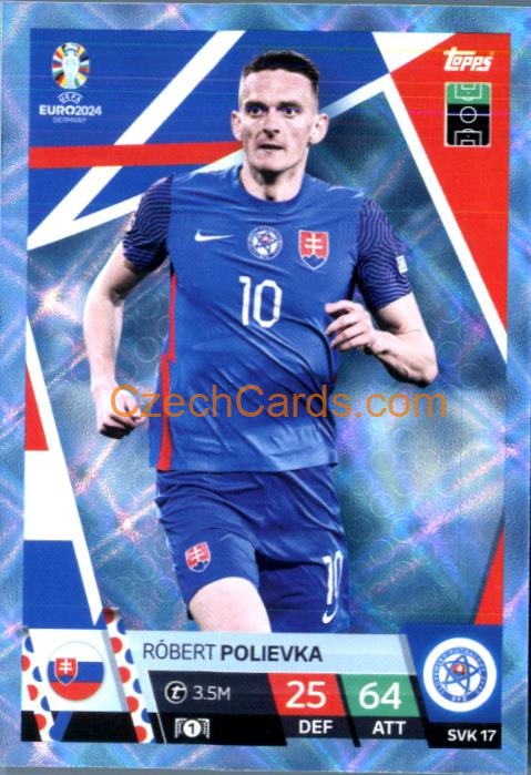 Róbert Polievka 2024 EURO Match Attax crystal parallel #SVK17