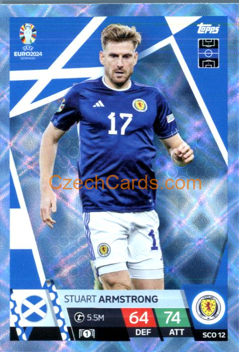 Stuart Armstrong 2024 EURO Match Attax crystal parallel #SCO12