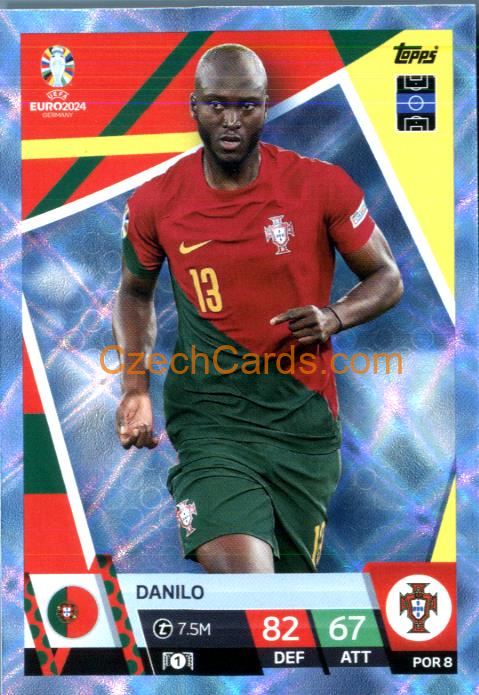 Danilo 2024 EURO Match Attax crystal parallel #POR8