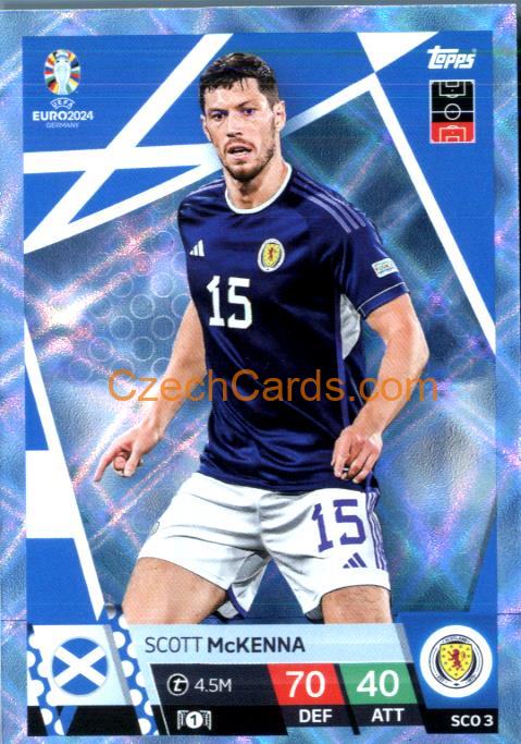 Scott McKenna 2024 EURO Match Attax crystal parallel #SCO3