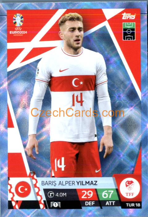 Barış Alper Yılmaz 2024 EURO Match Attax crystal parallel #TUR18
